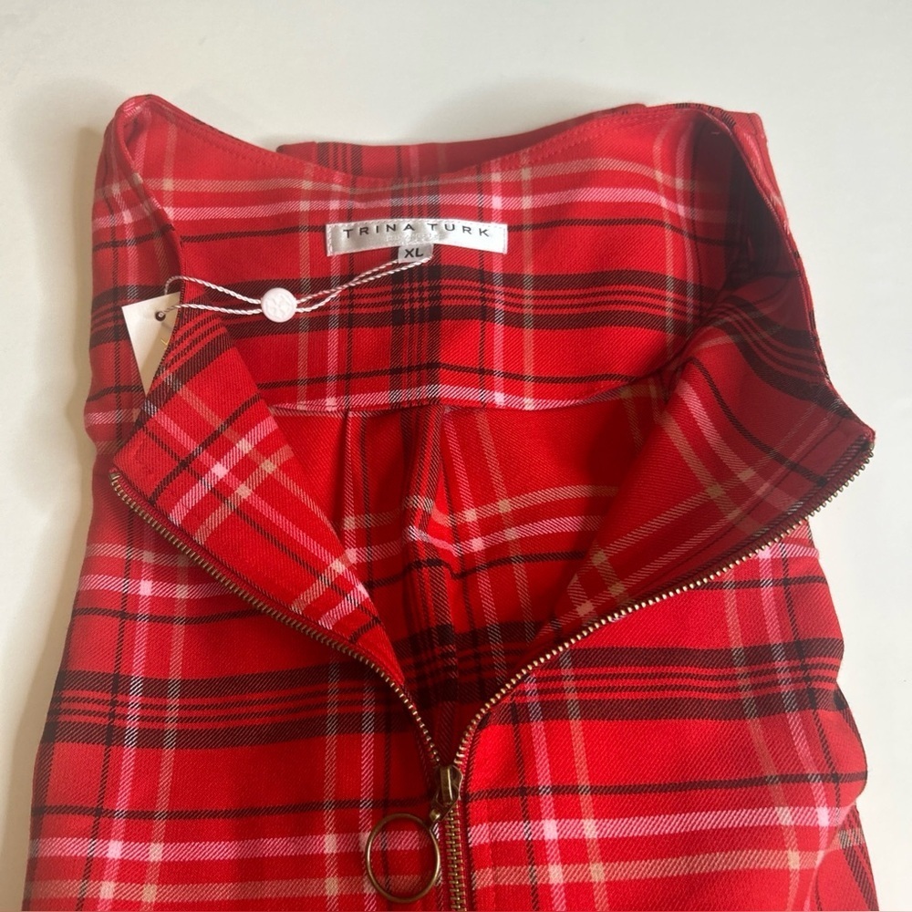 Trina Turk Plaid Versed Shift Dress , Sz. XL - Picture 4 of 15